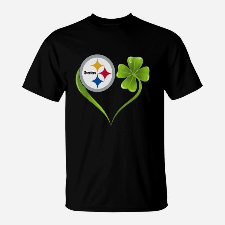 Patrick Day Shamrock Heart Football Team Pittsburgh-steeler Shirt T-Shirt