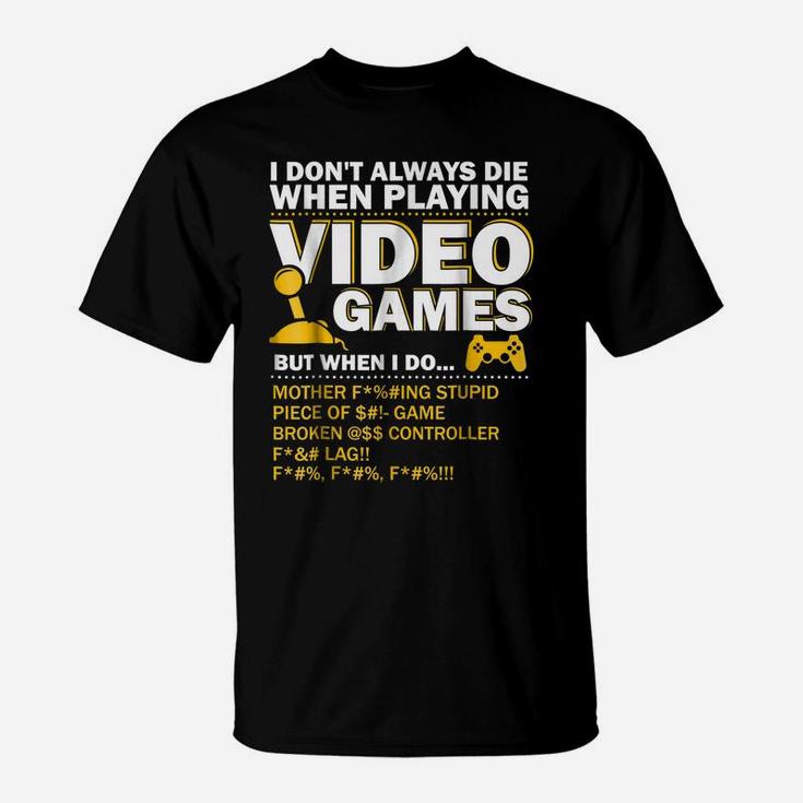 Playing Video Games Gamer Shirt Funny Gaming Console Gamer T-Shirt