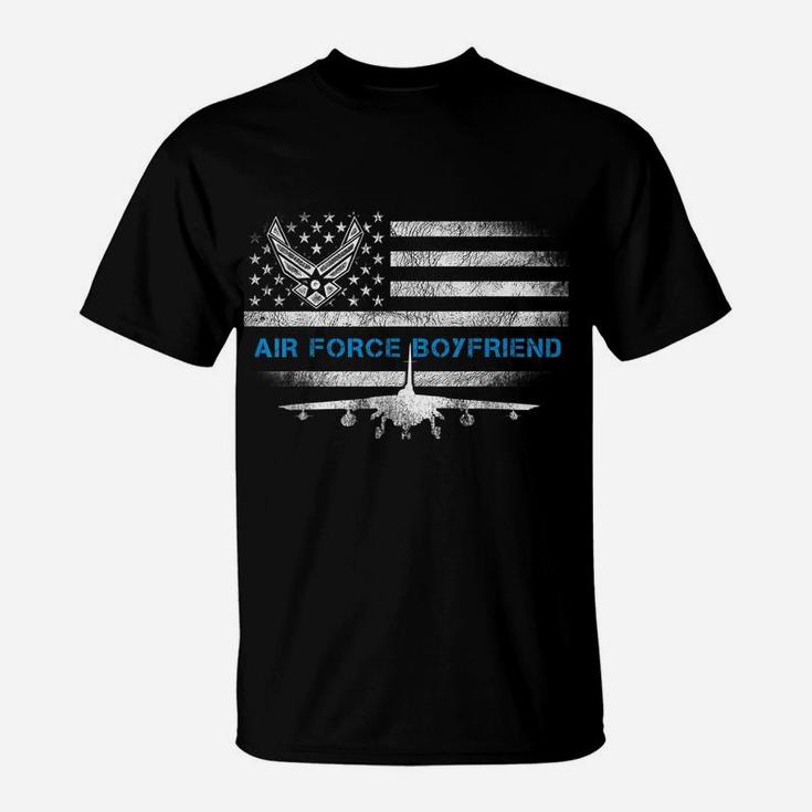 Proud Air Force Boyfriend Shirt Veteran Flag Gift For Mens T-Shirt