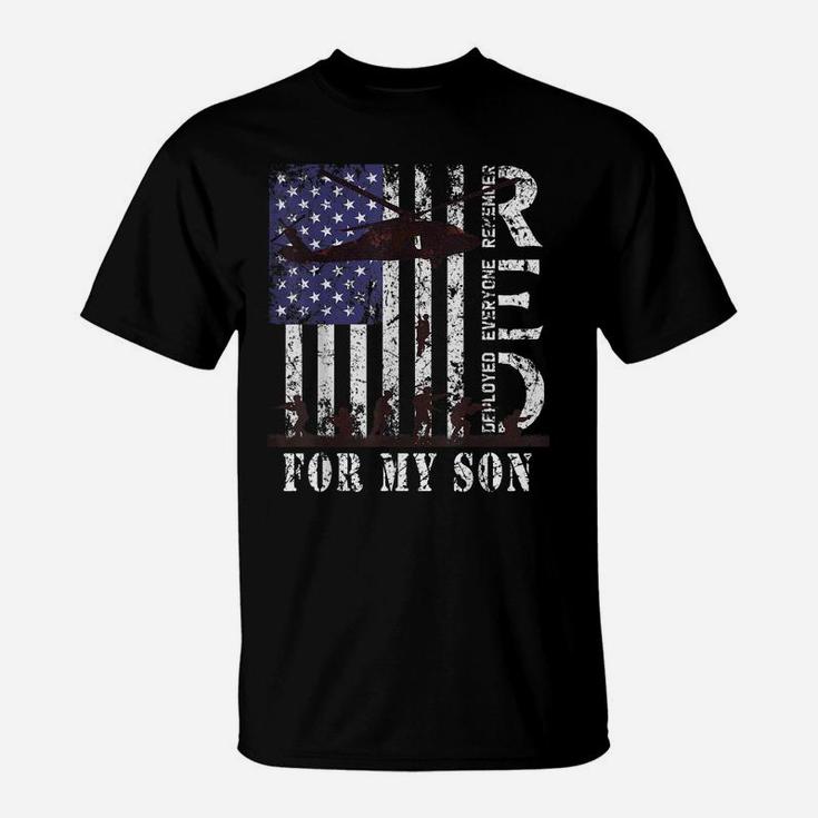 Red Friday For My Son Us Flag Army Military Deployed Veteran T-Shirt