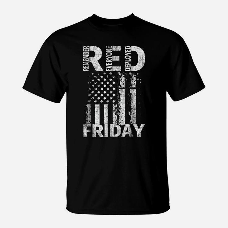 Red Friday Remember Everyone Deployed US Flag T Shirt T-Shirt