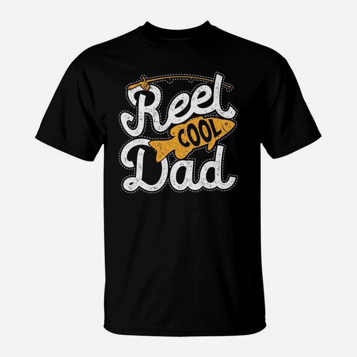 Reel Cool Dad Dads Daddy Men Funny Fishing Gift T-Shirt