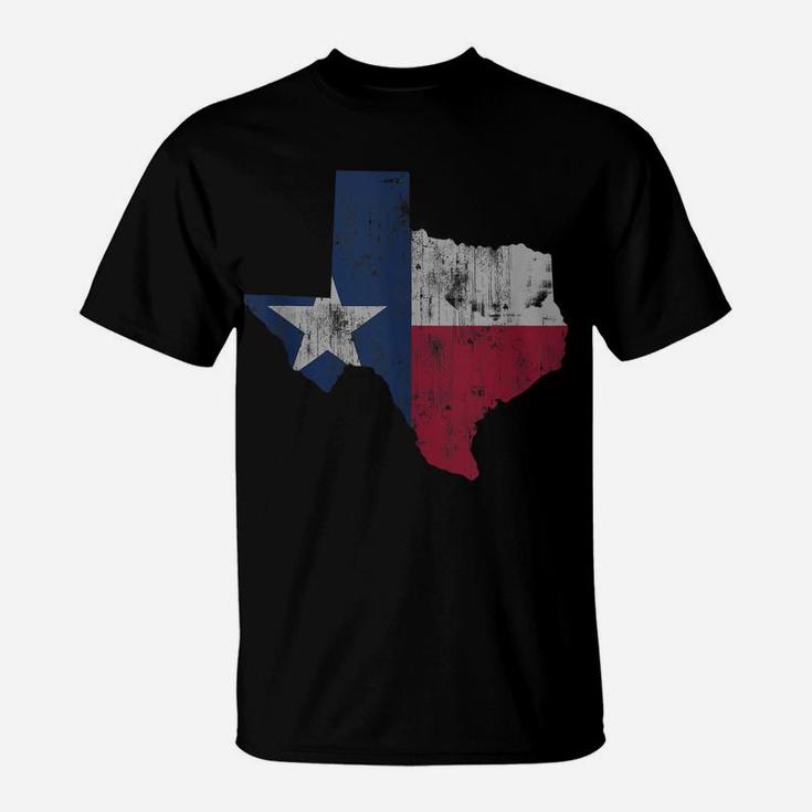 Retro Texas Flag Map Gift Men Women Kids T-Shirt