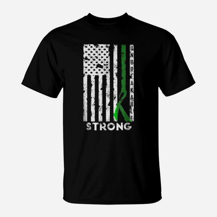 Scoliosis Awareness Month Tshirt Ribbon American Flag Tee T-Shirt
