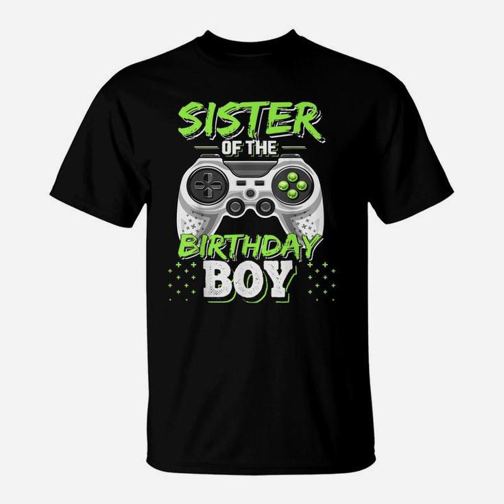 Sister Of The Birthday Boy Matching Video Game Birthday Gift T-Shirt