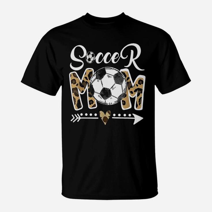 Soccer Mom Leopard Funny Soccer Mom Mothers Day T-Shirt