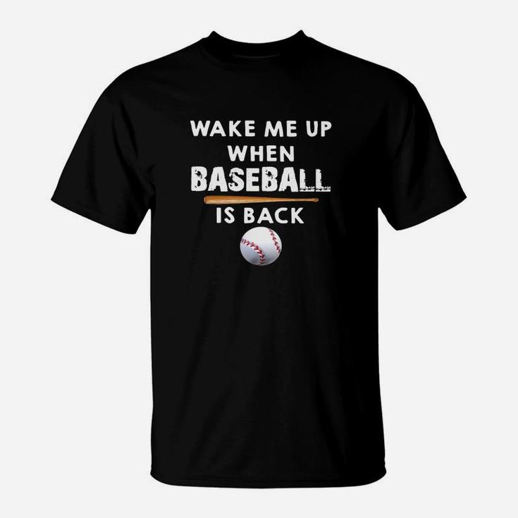 Softball Wake Me Up When Baseball Is Back Shirt T-Shirt