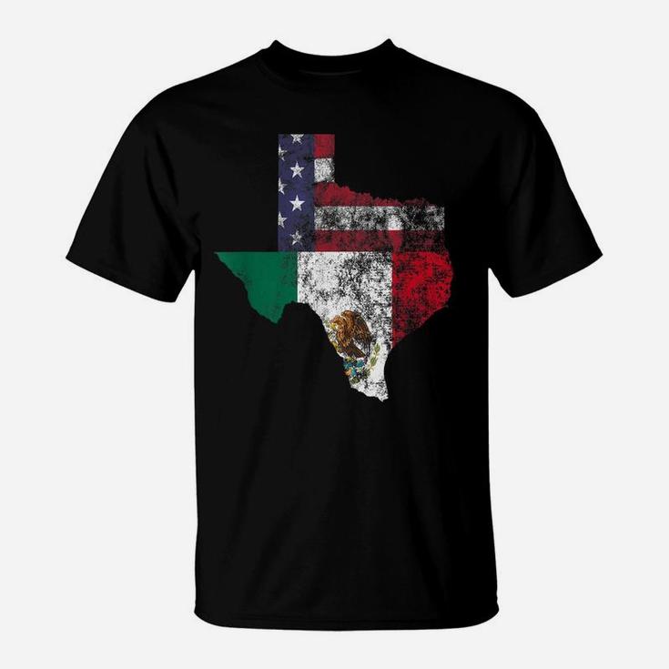 Texas Mexico American Flag Cinco De Mayo Mexican T Shirt T-Shirt