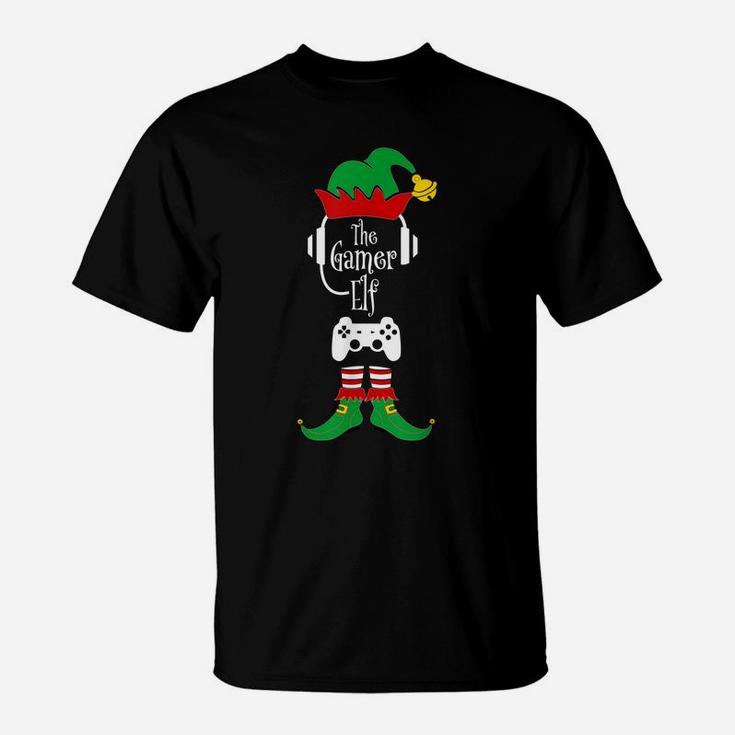 The Gamer Elf Novelty Christmas Gift Idea For Gamers T-Shirt