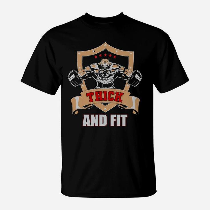 Thick And Fit Strong Gymer Symbol T-Shirt