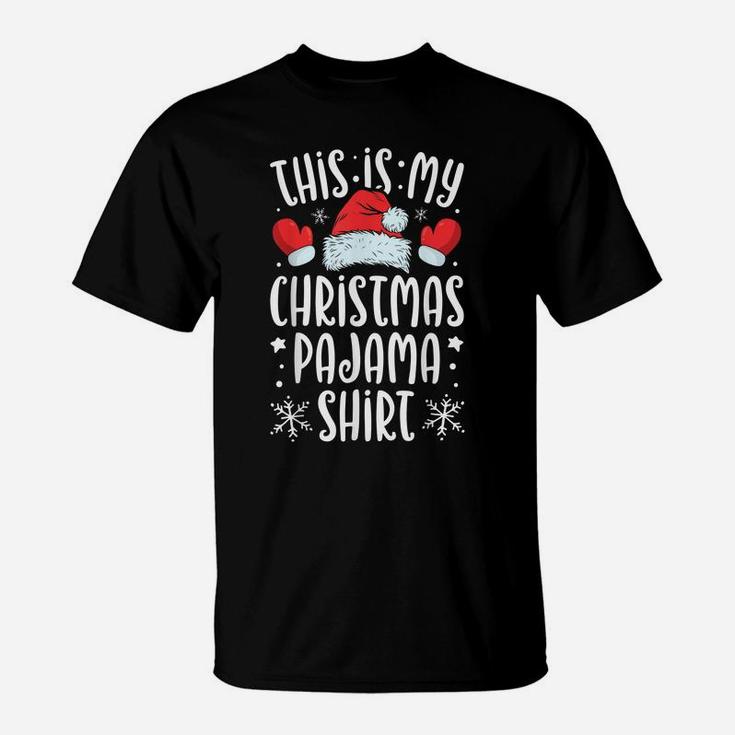 This Is My Christmas Pajama Funny Santa Boys Kids Men Xmas T-Shirt
