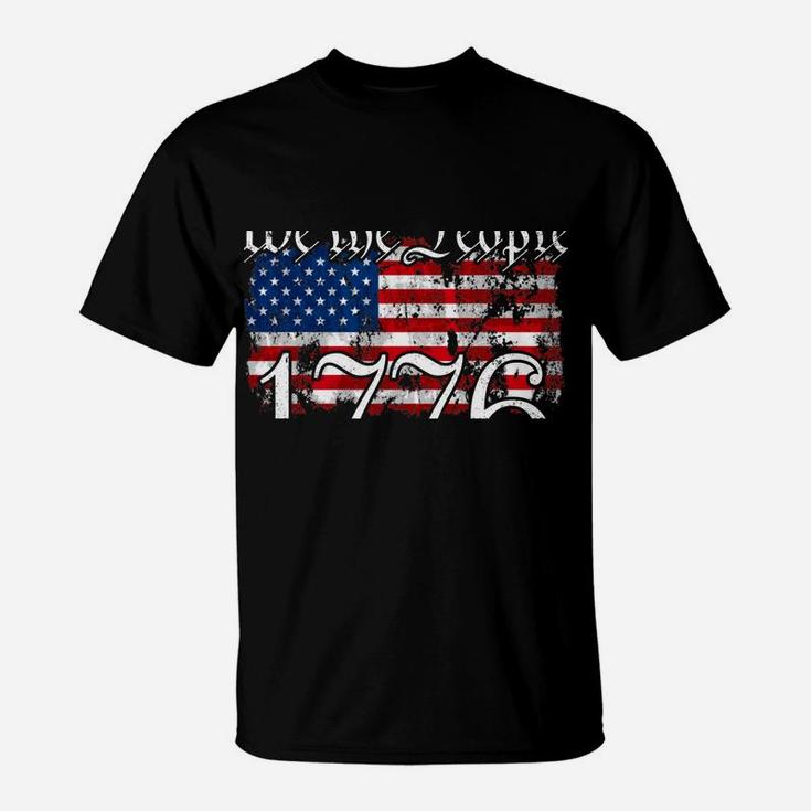 We The People 1776 US Constitution Freedom American Flag Sweatshirt T-Shirt