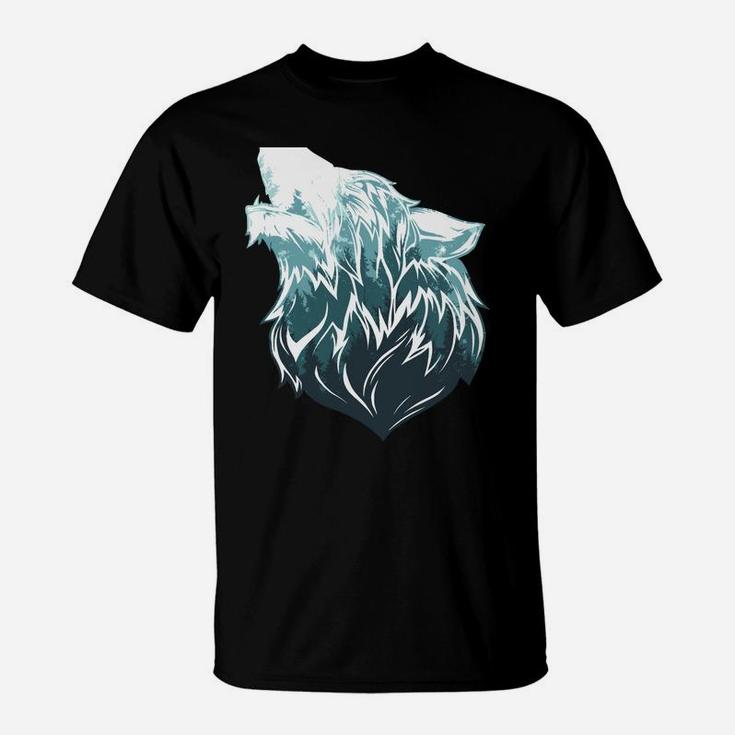Wolf Howling I Wilderness Nature Wildlife Wolves Wolf T-Shirt