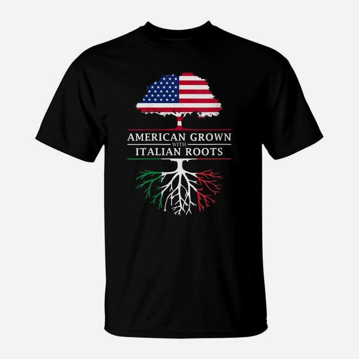 Womens American Grown With Italian Roots - Italy T-Shirt