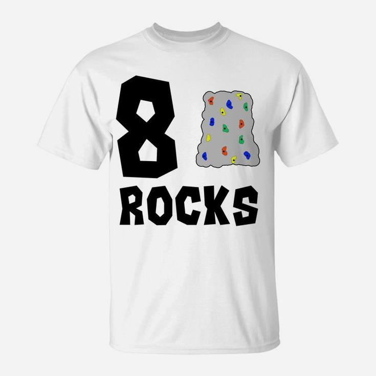 8 Year Old Rock Climbing Birthday Party 8th Birthday T-Shirt