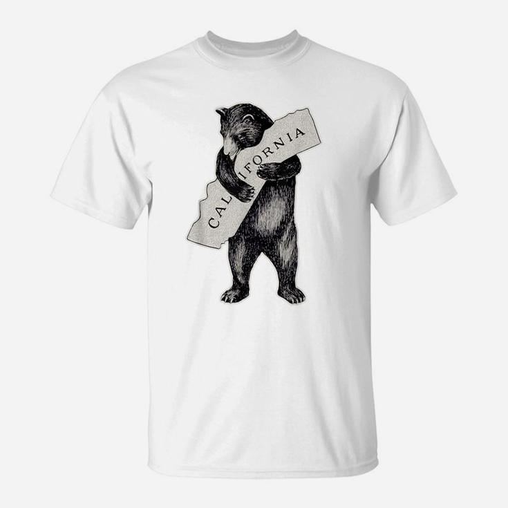 Bear Hug I Love California Shirt Art-Retro Vintage Cali Bear T-Shirt