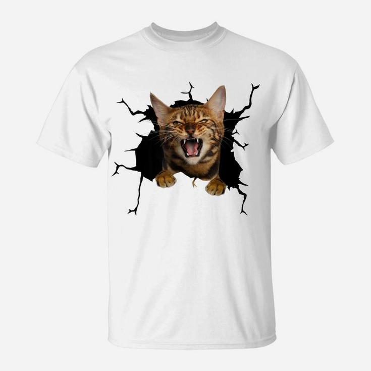 Bengal Cats Torn Cloth , Kitten T-Shirt