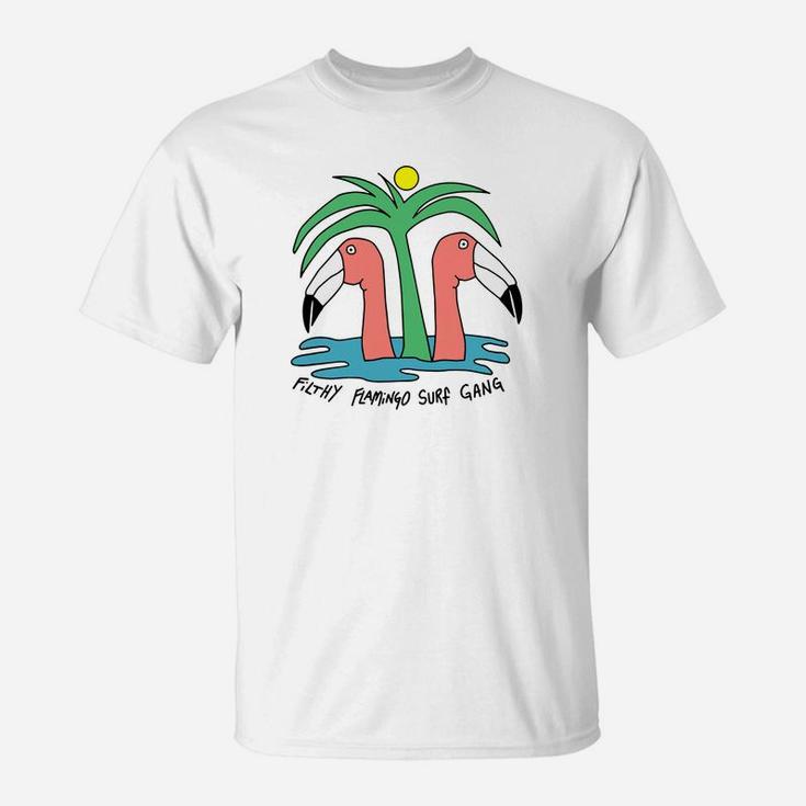 Filthy Flamingo Surf Gang Shirt, T Shirt, Tee T-Shirt