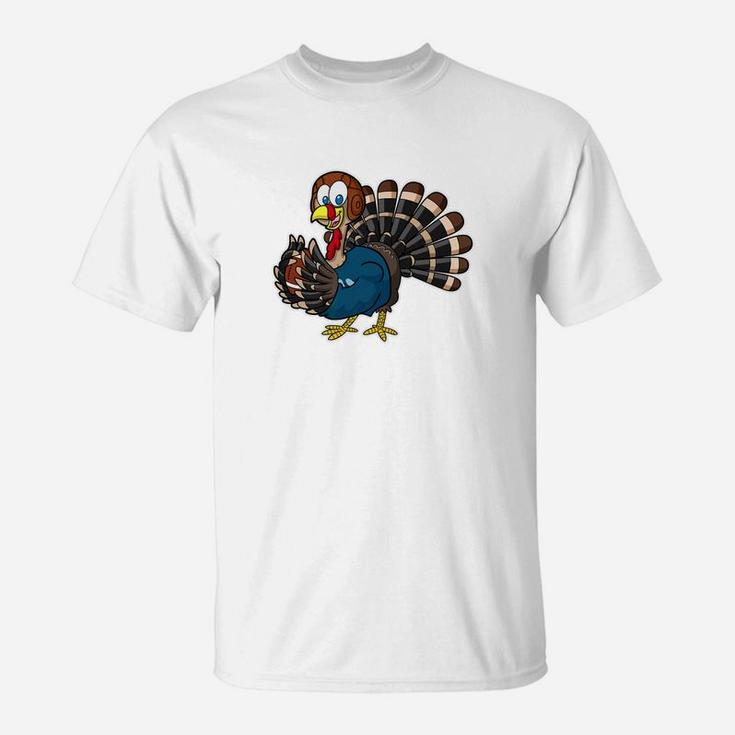 Football Turkey And Touchdowns Thanksgiving T-Shirt