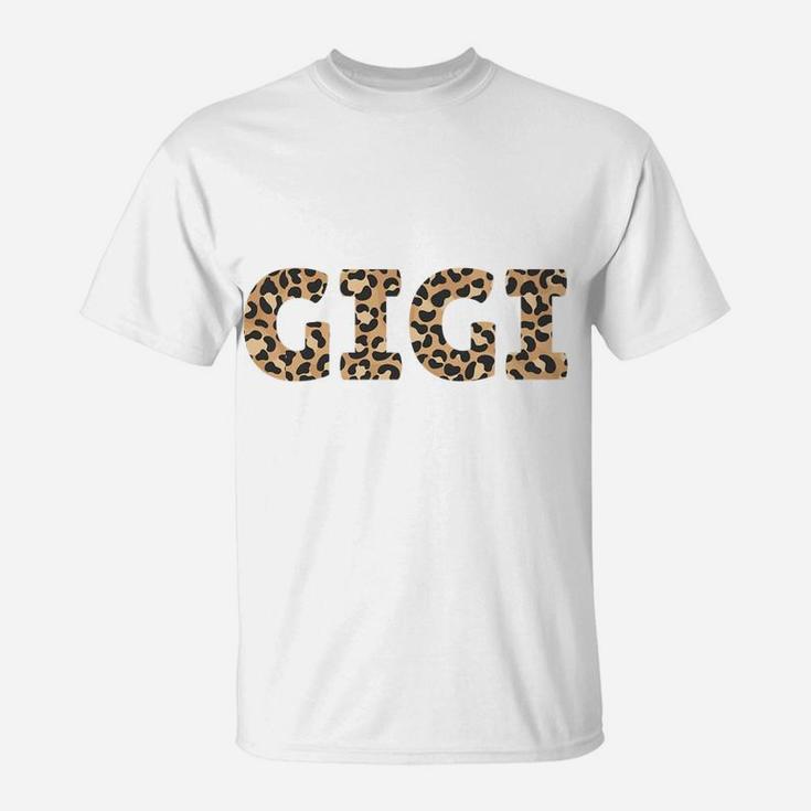 GIGI Leopard Cheetah Animal Print Proud Grandma Grandmother T-Shirt