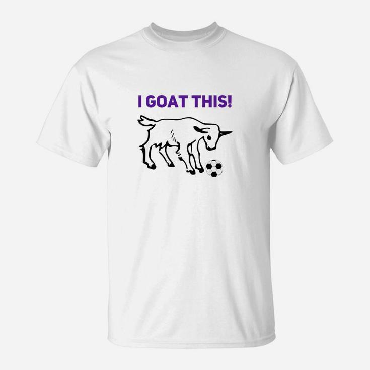 Kids Cool Goat Soccer Funny Premium Uniform Boys Girls T-Shirt