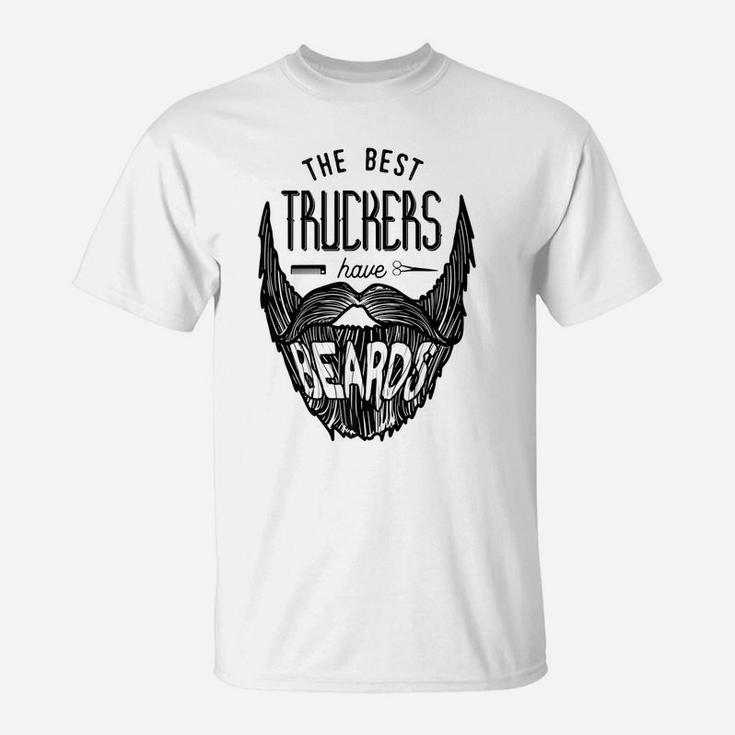 Mens Bearded Trucker Truck Driver Shirt Bearded Truck Driver Gift T-Shirt