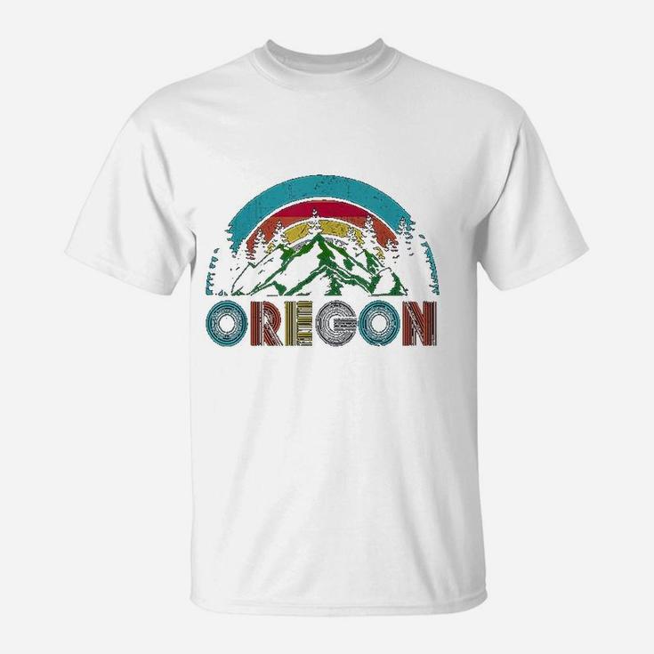 Oregon Mountains Outdoor Camping Hiking Gift T-Shirt