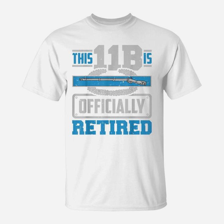 Retired Army 11B Infantry Veteran With Combat Infantry Badge T-Shirt