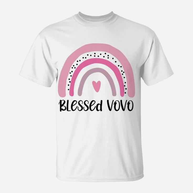 Womens Blessed Vovo Grandma Mother's Day Portuguese Grandmother T-Shirt