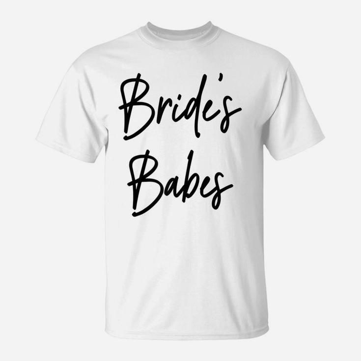 Womens Bride's Babes Bachelorette Bridesmaid T-Shirt