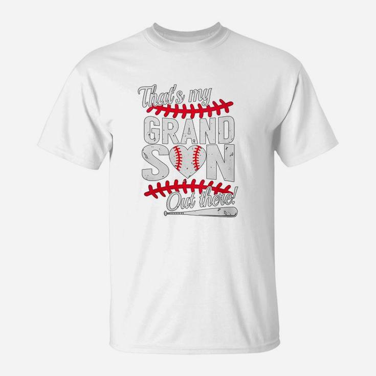 Womens Thats My Grandson Out There Baseball T-Shirt