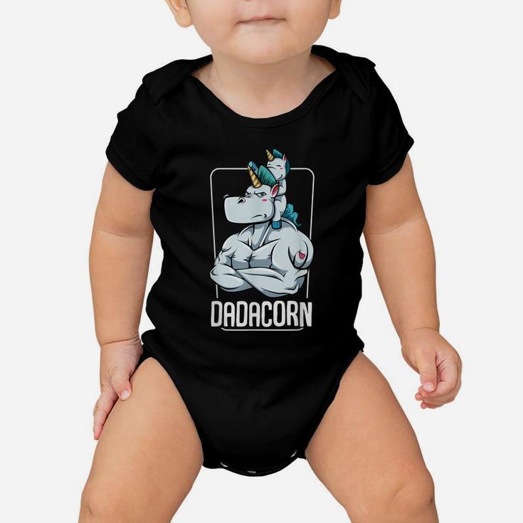 Dadacorn - Proud Unicorn Dad And Baby Best Papa Ever Baby Onesie