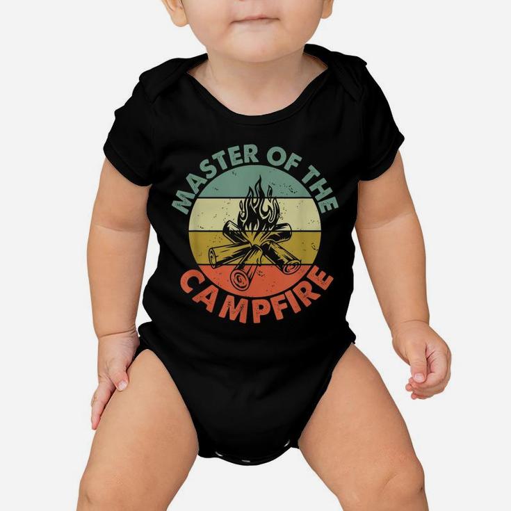 Master Of The Campfire Dad Camping Shirt Camping Dad Gift Baby Onesie