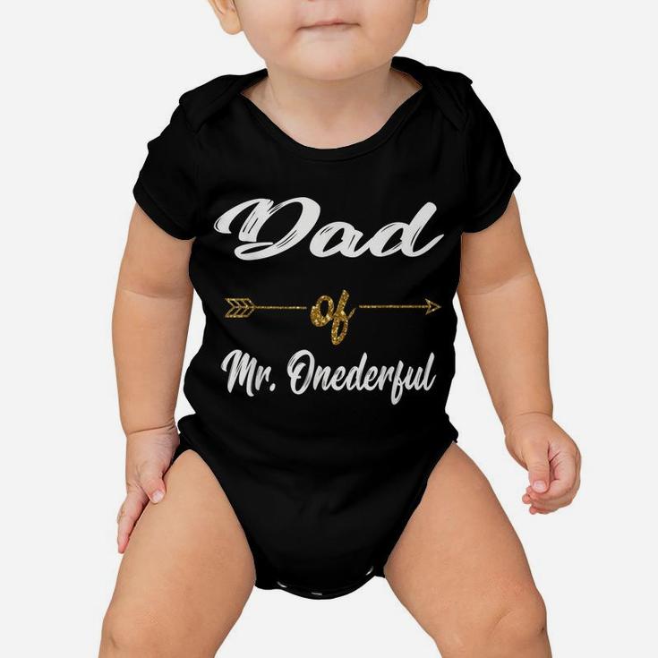 Mens Funny Dad Of Mr Onederful Wonderful 1St Birthday Boy Shirt Baby Onesie