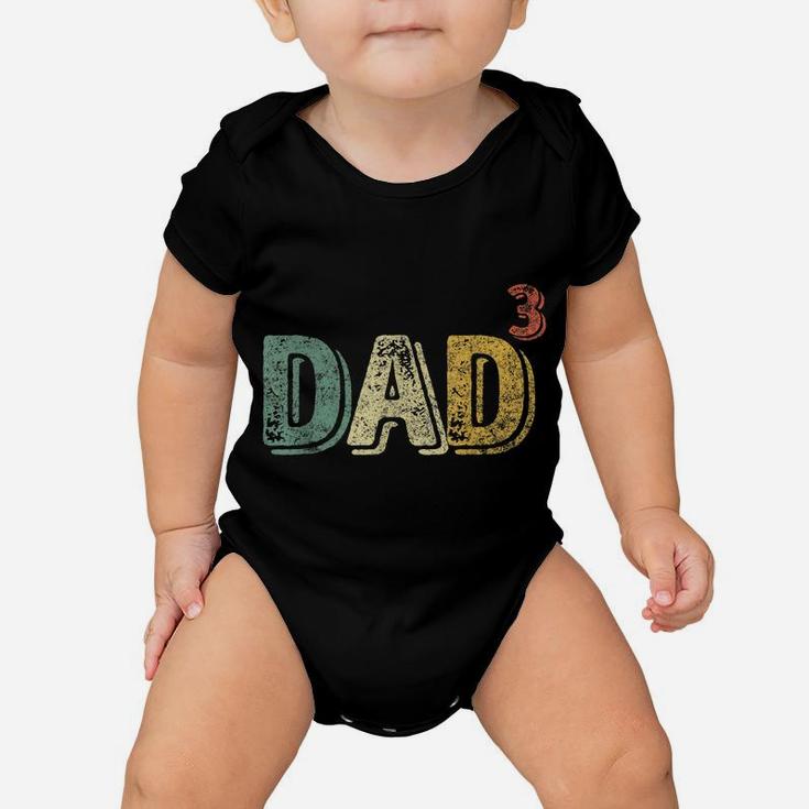 Mens Perfect Xmas Gift Dad Of Three Mens Quote Dad Cubed Baby Onesie