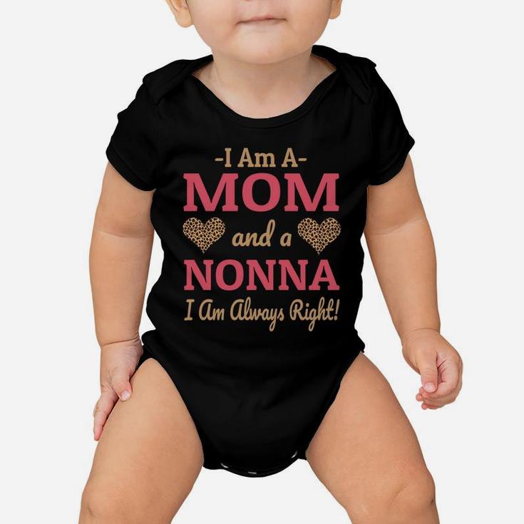 Nonna Mom Leopard Print Hearts Cute Funny Saying Gift Sweatshirt Baby Onesie