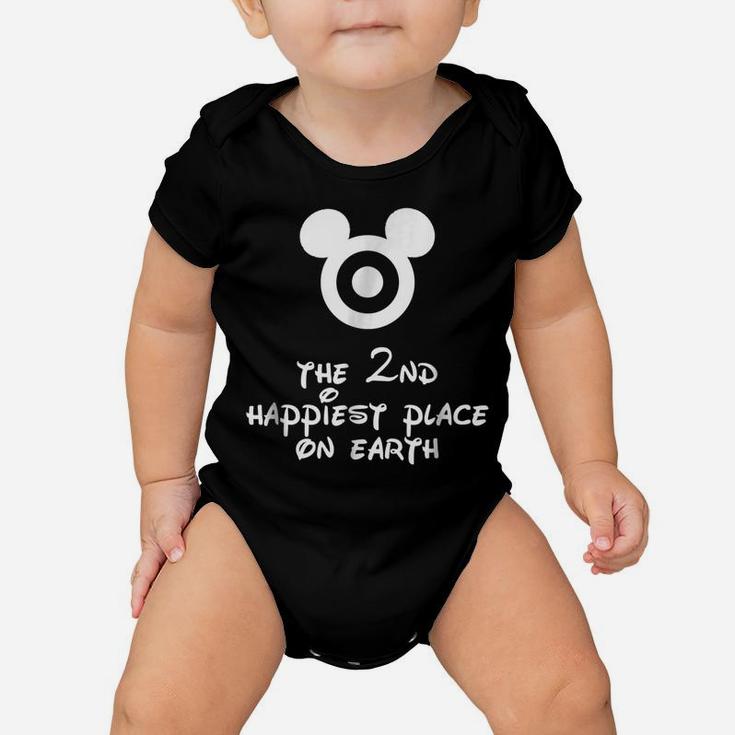 The 2Nd Happiest Place On Earth Cute Funny Kids Mom Shirt Baby Onesie
