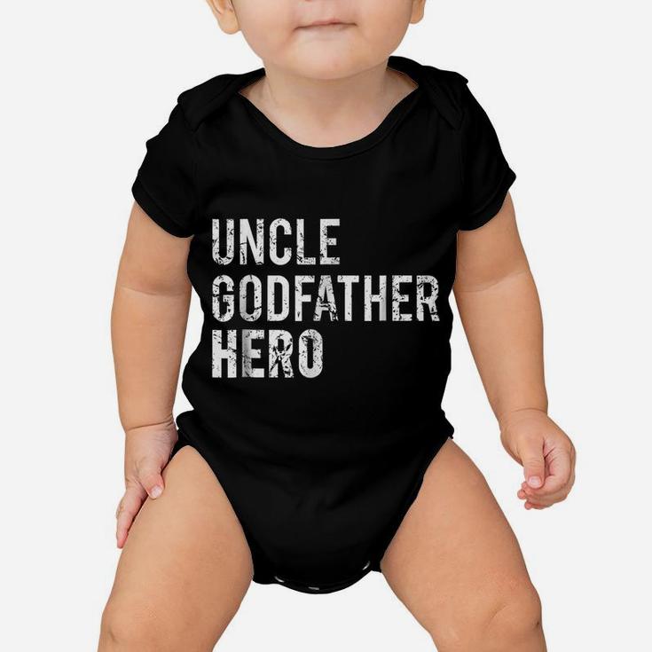 Uncle T Shirt Cool Awesome Godfather Hero Family Gift Tee Baby Onesie