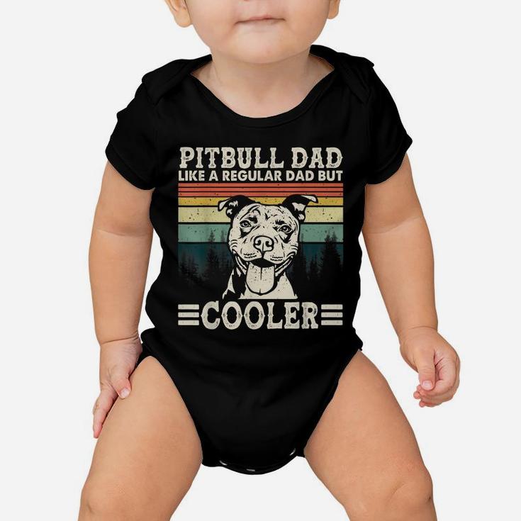 Vintage Pitbull Dad Like A Regular Dad But Cooler Funny Gift Baby Onesie