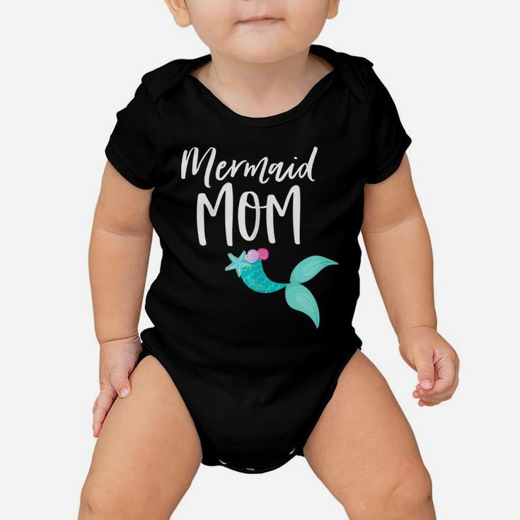 Womens Mama Birthday Party Outfit Dad Mommy Girl Mermaid Mom Shirt Baby Onesie
