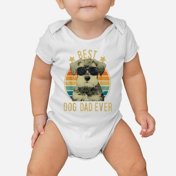 Mens Best Dog Dad Ever Miniature Schnauzer Father's Day Gift Baby Onesie