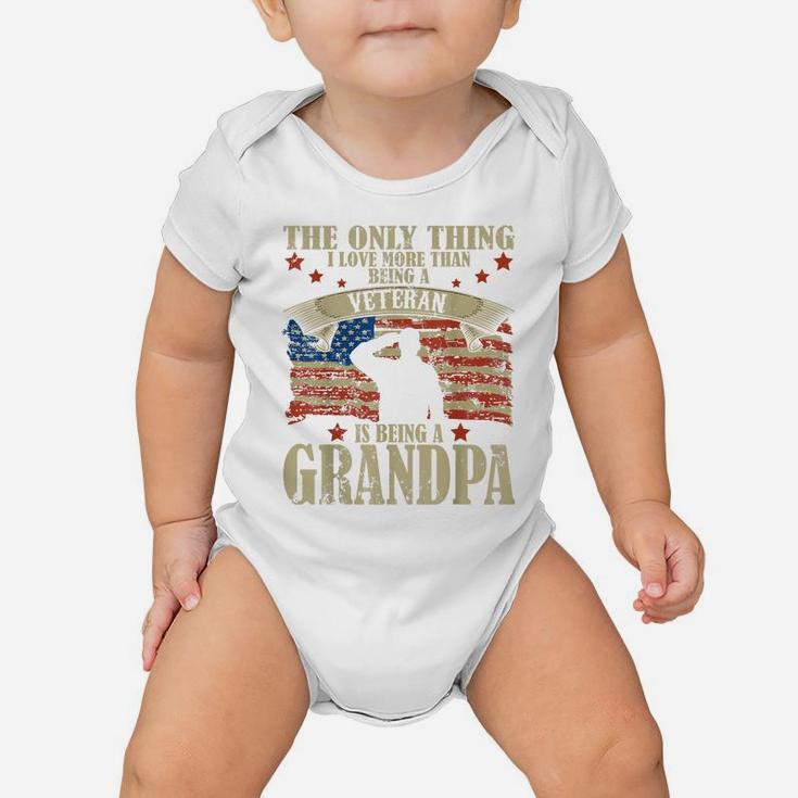 Mens Mens The Only Thing I Love More Than Being A Veteran Grandpa Baby Onesie